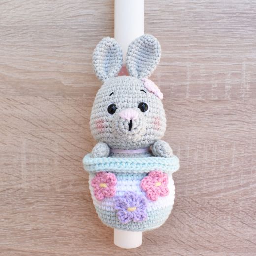 Picture of Easter candle bunny gray