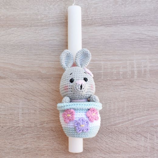 Picture of Easter candle bunny gray