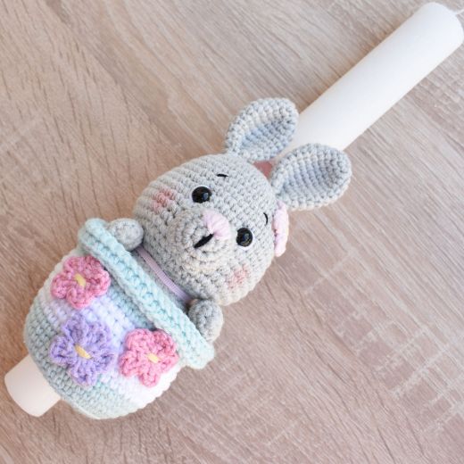 Picture of Easter candle bunny gray