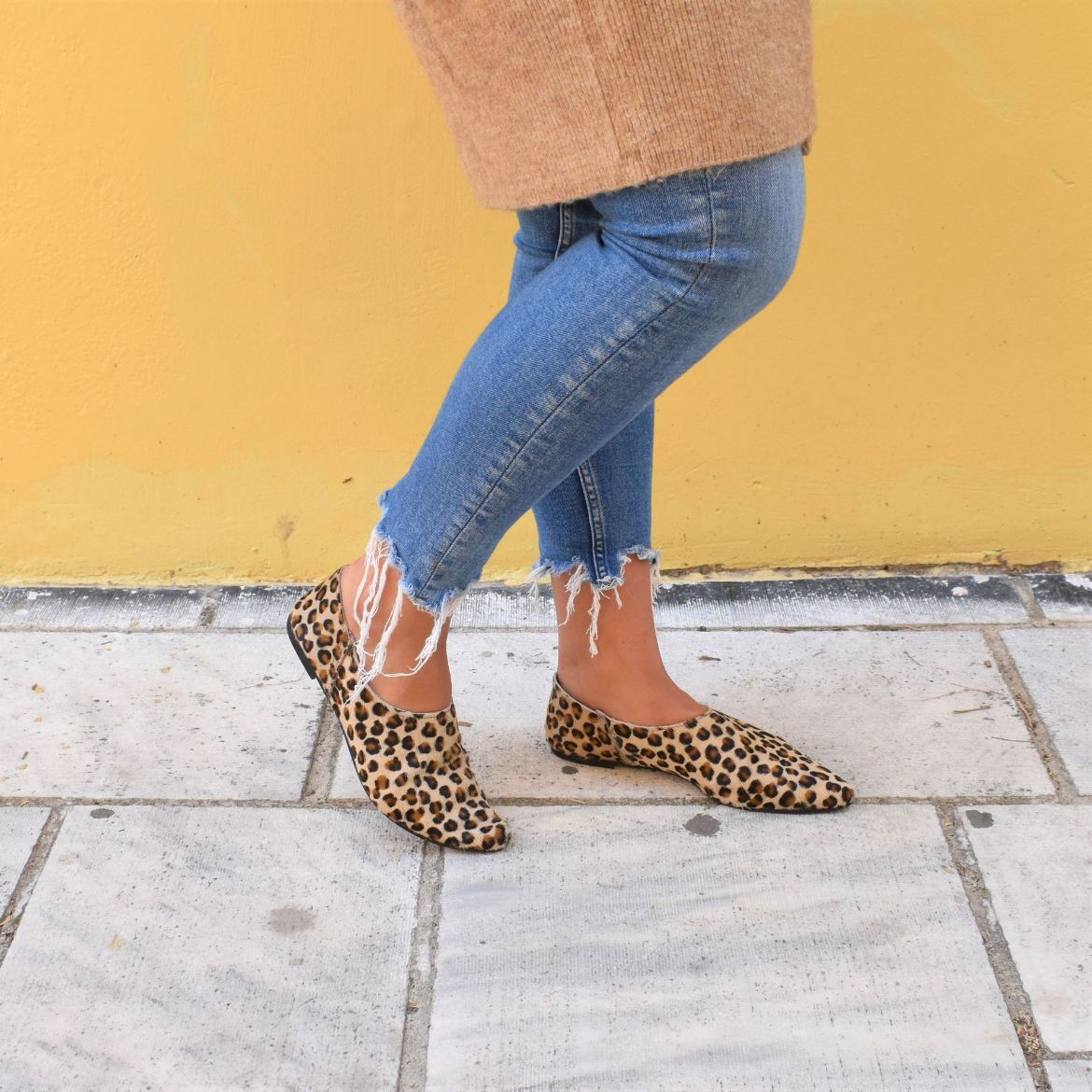 Picture of Animal print moccassins leather