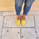 yellow moccasins women leather