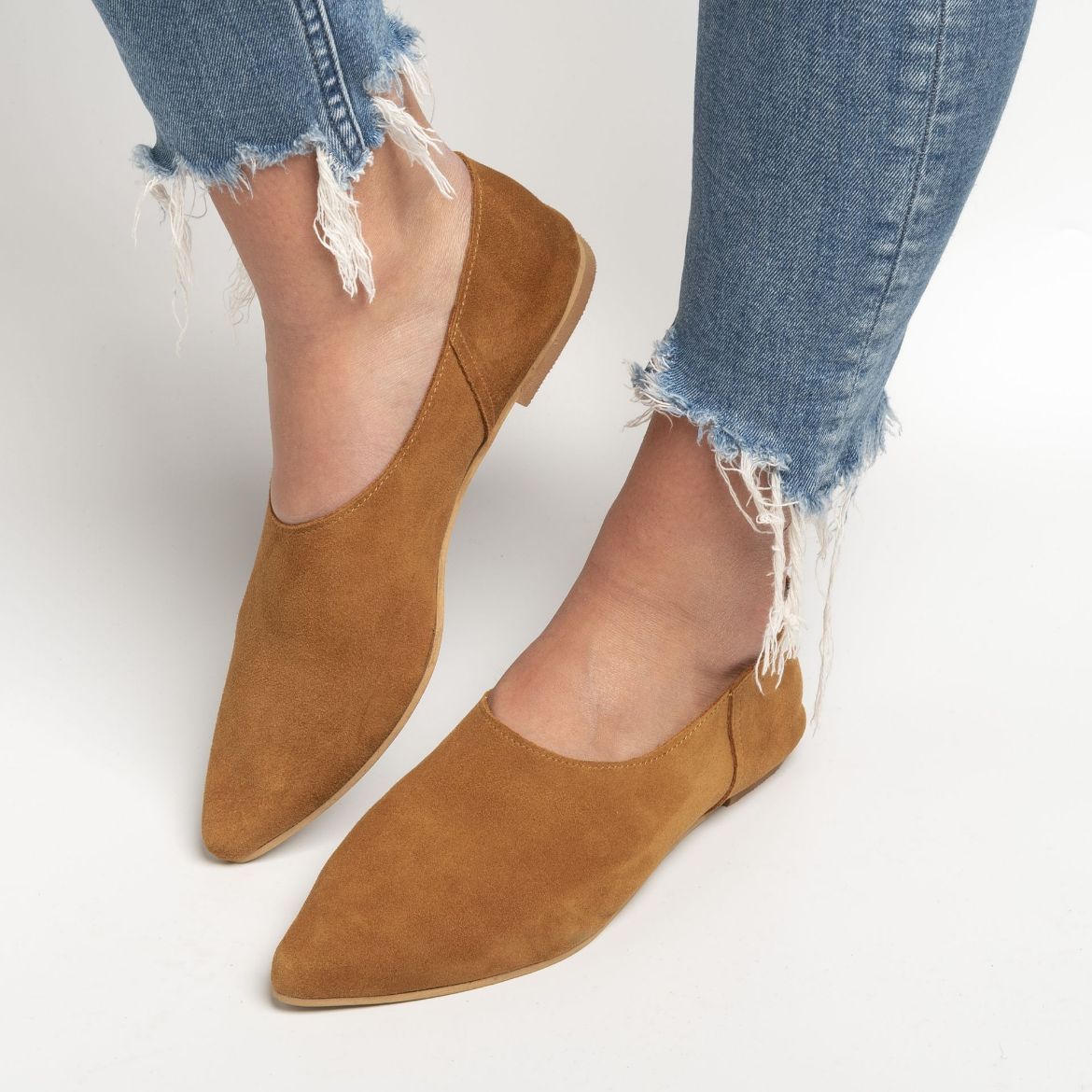 Picture of Tobacco suede moccasins