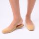 beige suede ballerina flats women