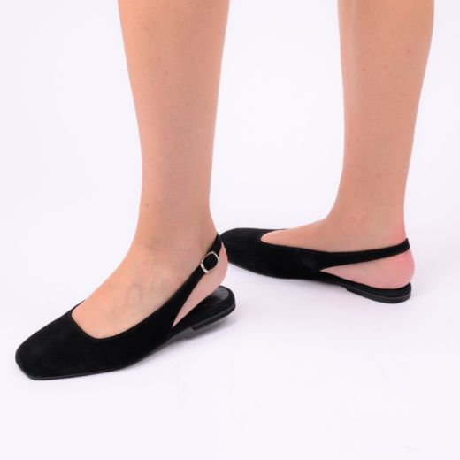 black ballerina shoes suede women