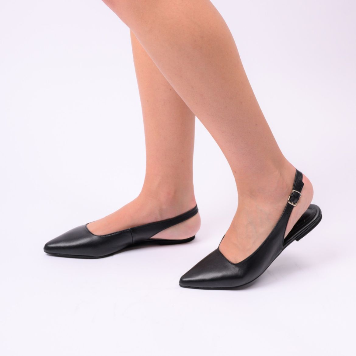 black ballerina flats women leather