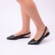 black ballerina flats women leather