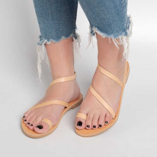 Handmade minimalist leather sandals for women