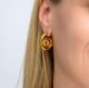 Picture of Spiral earring with titanium pin gold plated