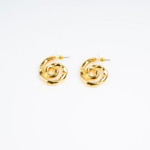 Thalassa spiral gold earrings