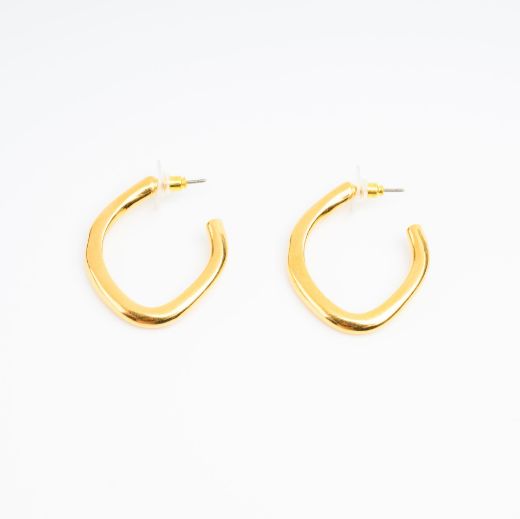χρυσοί οβάλ hoop earrings minimal