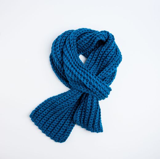 Εικόνα της Μακρύ πλεκτό κασκόλ πετρόλ