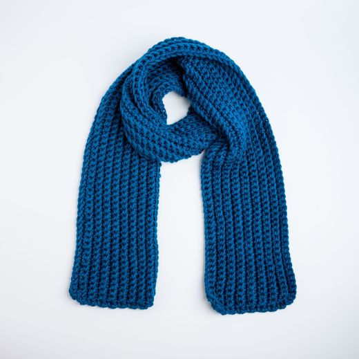 Εικόνα της Μακρύ πλεκτό κασκόλ πετρόλ