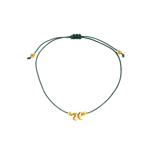 Εικόνα της Σετ βραχιόλι και λαστιχάκι πράσινα αστέρια