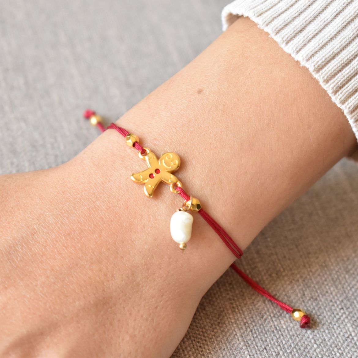 Picture of Gingerbread man handmade gouri bracelet 2027