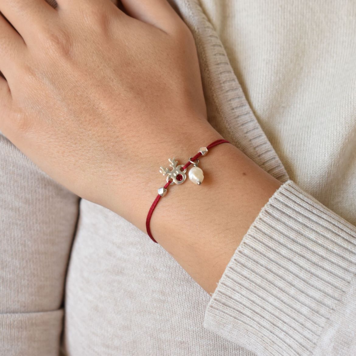 Εικόνα της Βραχιόλι τάρανδος επάργυρο αυξομειούμενο