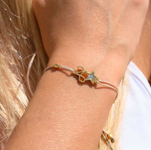 Εικόνα της Βραχιόλι αστέρι επίχρυσο