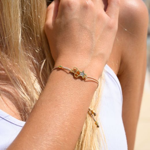 Εικόνα της Βραχιόλι αστέρι επίχρυσο