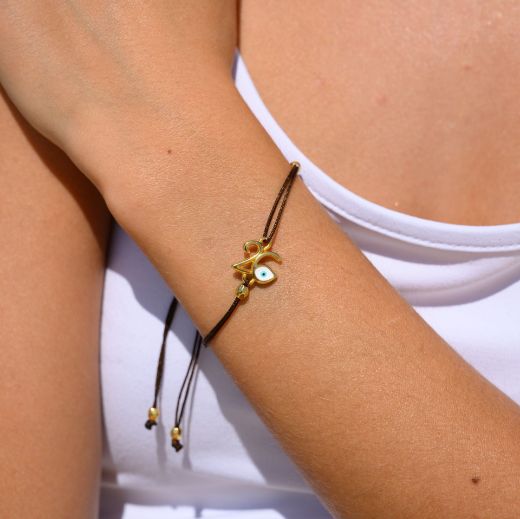 Εικόνα της Βραχιόλι μάτι επίχρυσο