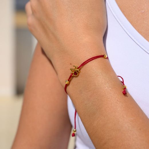 Εικόνα της Βραχιόλι καρδιά επίχρυσο