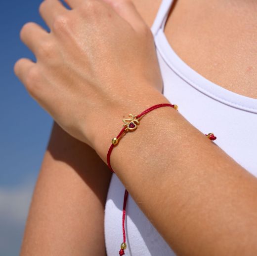 Εικόνα της Βραχιόλι καρδιά επίχρυσο