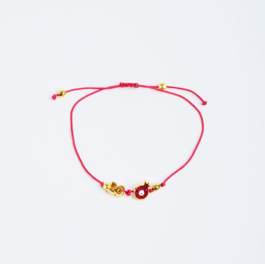 Εικόνα της Βραχιόλι ρόδι επίχρυσο