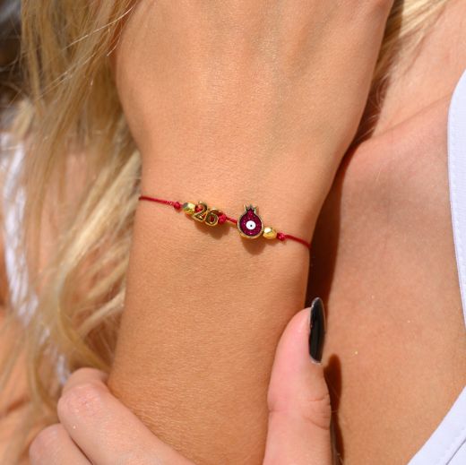 Εικόνα της Βραχιόλι ρόδι επίχρυσο