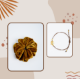 Picture of Bracelet and scrunchie set velvet beige