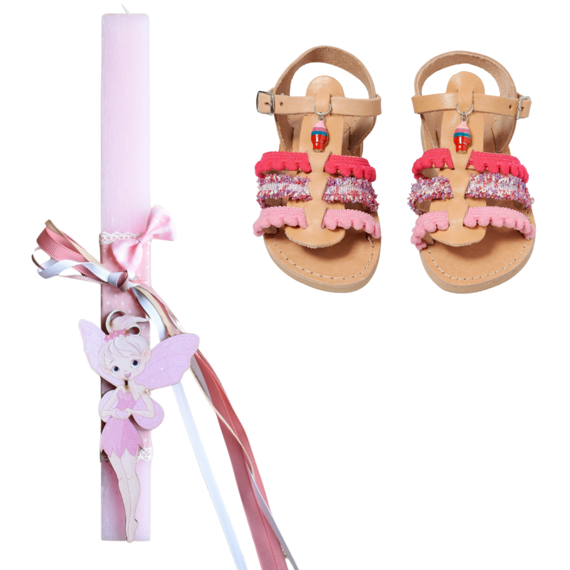 Picture of Set sandals and easter candle fairy 
