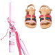 Picture of Set sandals and easter candle bunny pink