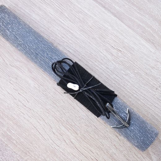black greek easter lambathes for men with metal anchor necklace, greek easter candle man's design
