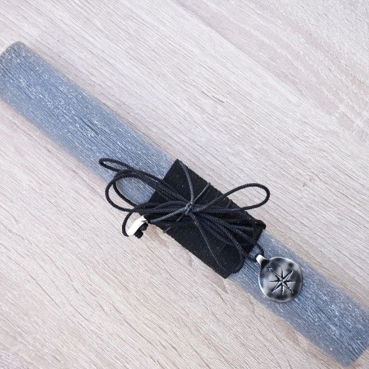 black greek easter lambathes men with metal compass necklace, lampathes men's design