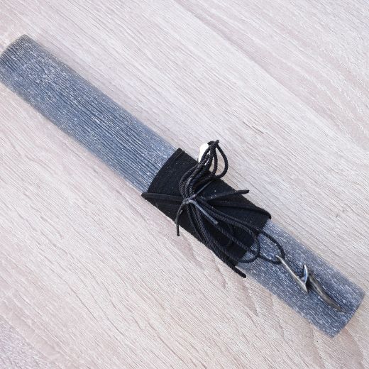 greek easter lambada candle for man with metal bolt pendant, easter lambathes for men style