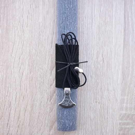 greek easter lambathes for men with axe pendant, orthodox easter candle man's design