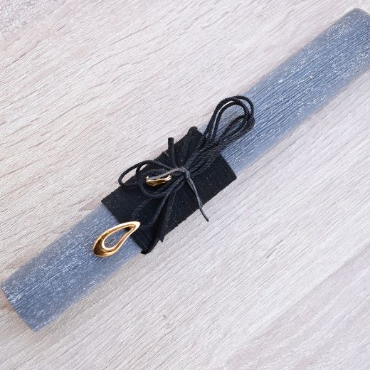 λαμπάδες για γυναίκες σε μαύρο χρώμα με κολιέ σταγόνα, λαμπάδα με κόσμημα