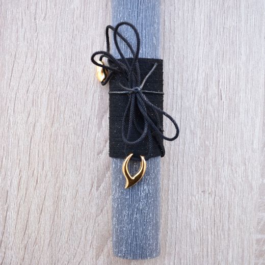 black greek easter lambada candle for women with wishbone necklace, lambathes easter women's style