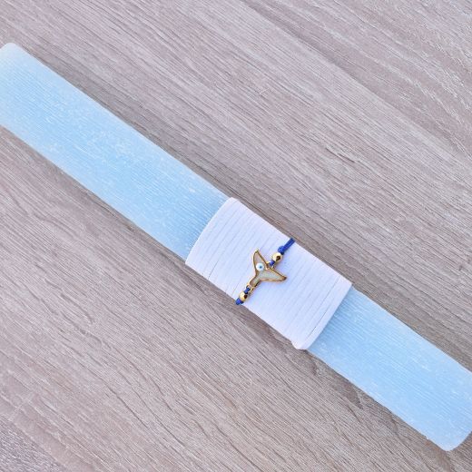 greek easter lambades candles for women in turquoise color with metal mermaid tail bracelet jewelry, easter candles for woman design