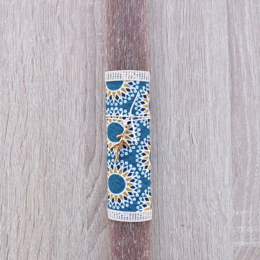 beige greek easter lambades for women with coral jewelry, greek easter lambades candles women's style