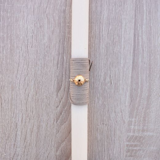 greek easter lambada candle for woman with urchin bracelet jewelry, orthodox easter candle women's design