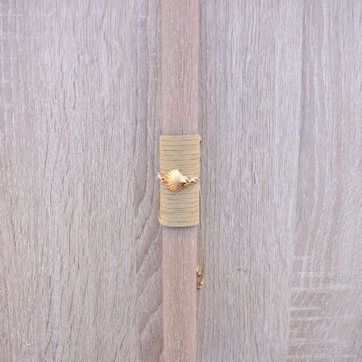 greek orthodox easter lambatha for woman in beige color with shell bracelet jewelry, easter candles women's design