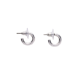 Nova small silver hoop stud earrings