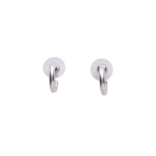 minimal silver hoop earrings