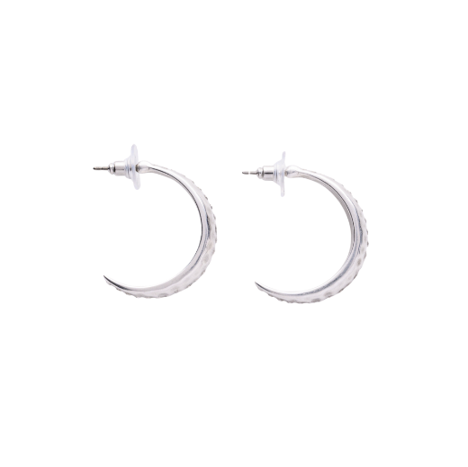 Picture of Luna – silver plated hammered hoop earrings