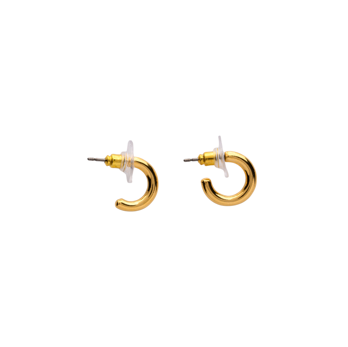 Nova small gold plated hoop earrings