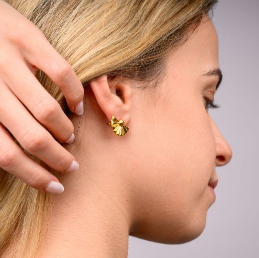 unique gold stud earrings