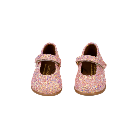 Picture of Pink kids ballerina shoes with glitter No 19, 32
