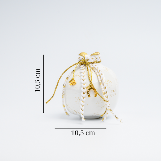 Picture of White ceramic pomegranate gouri 2027