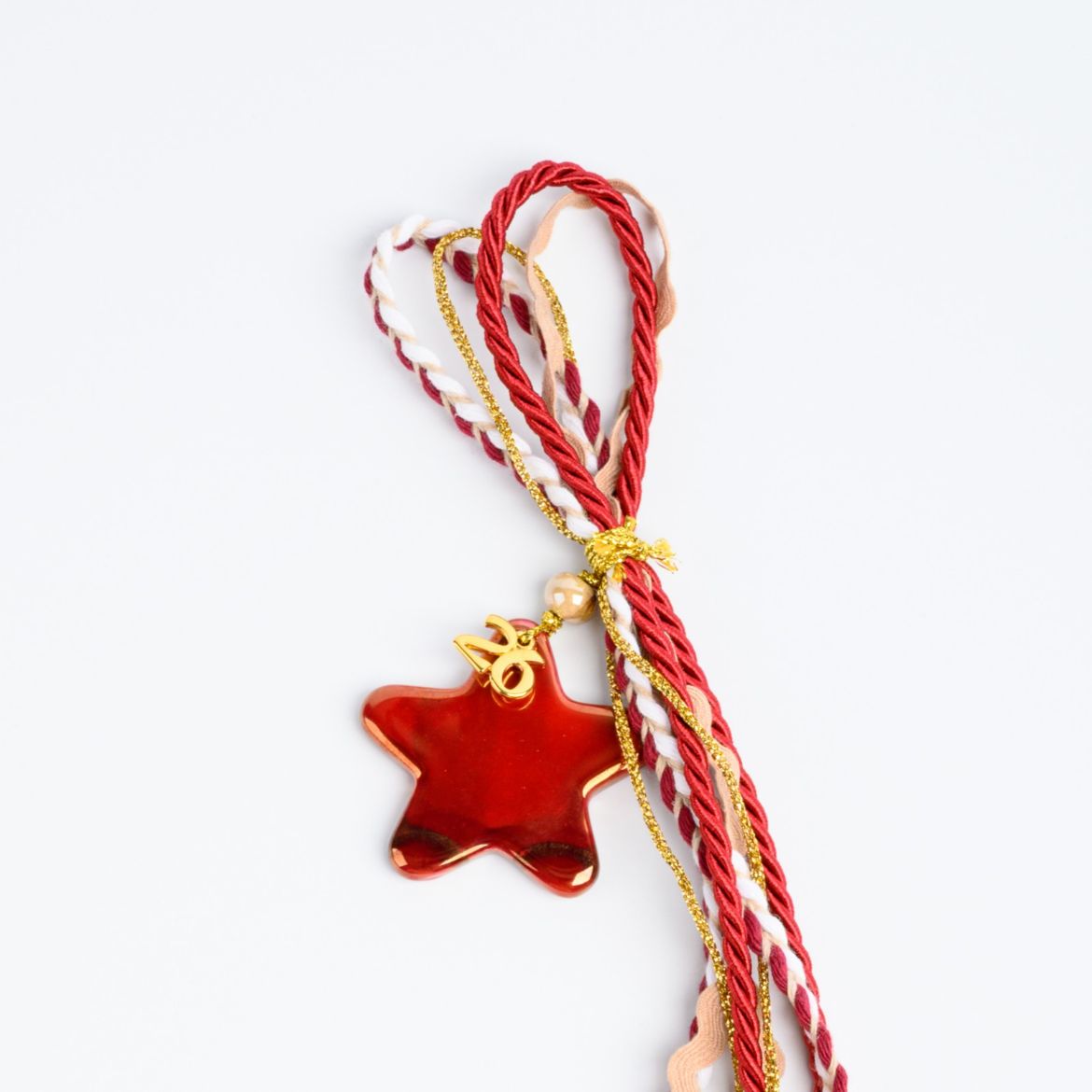 Picture of Red ceramic star hanging gouri 2027