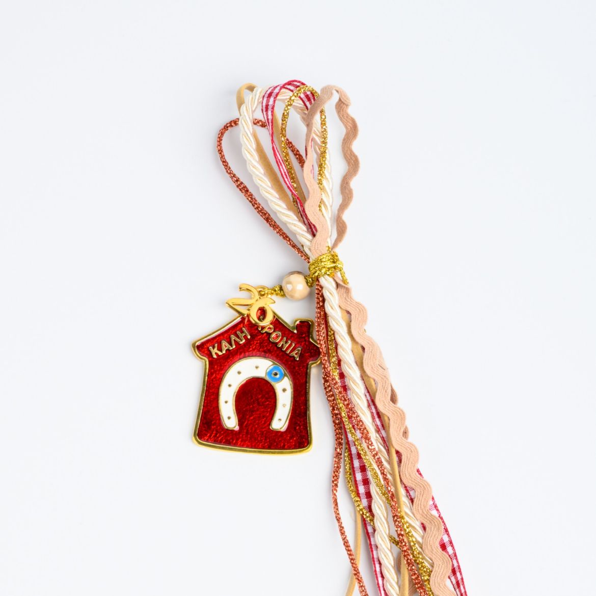 Picture of Red metal house hanging gouri 2027 with horseshoe