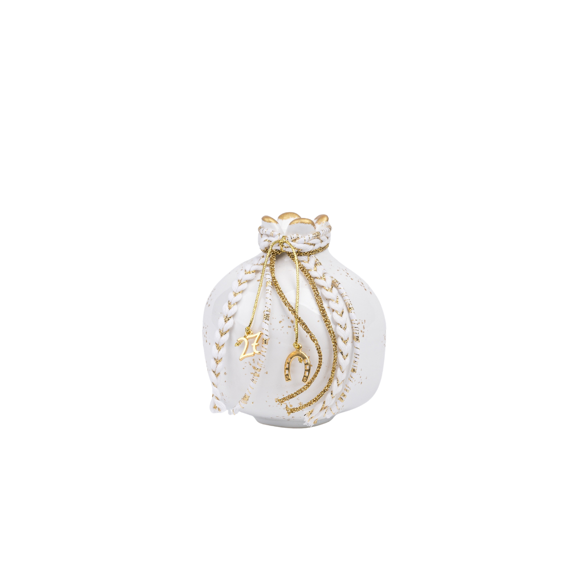 Picture of White ceramic pomegranate gouri 2027