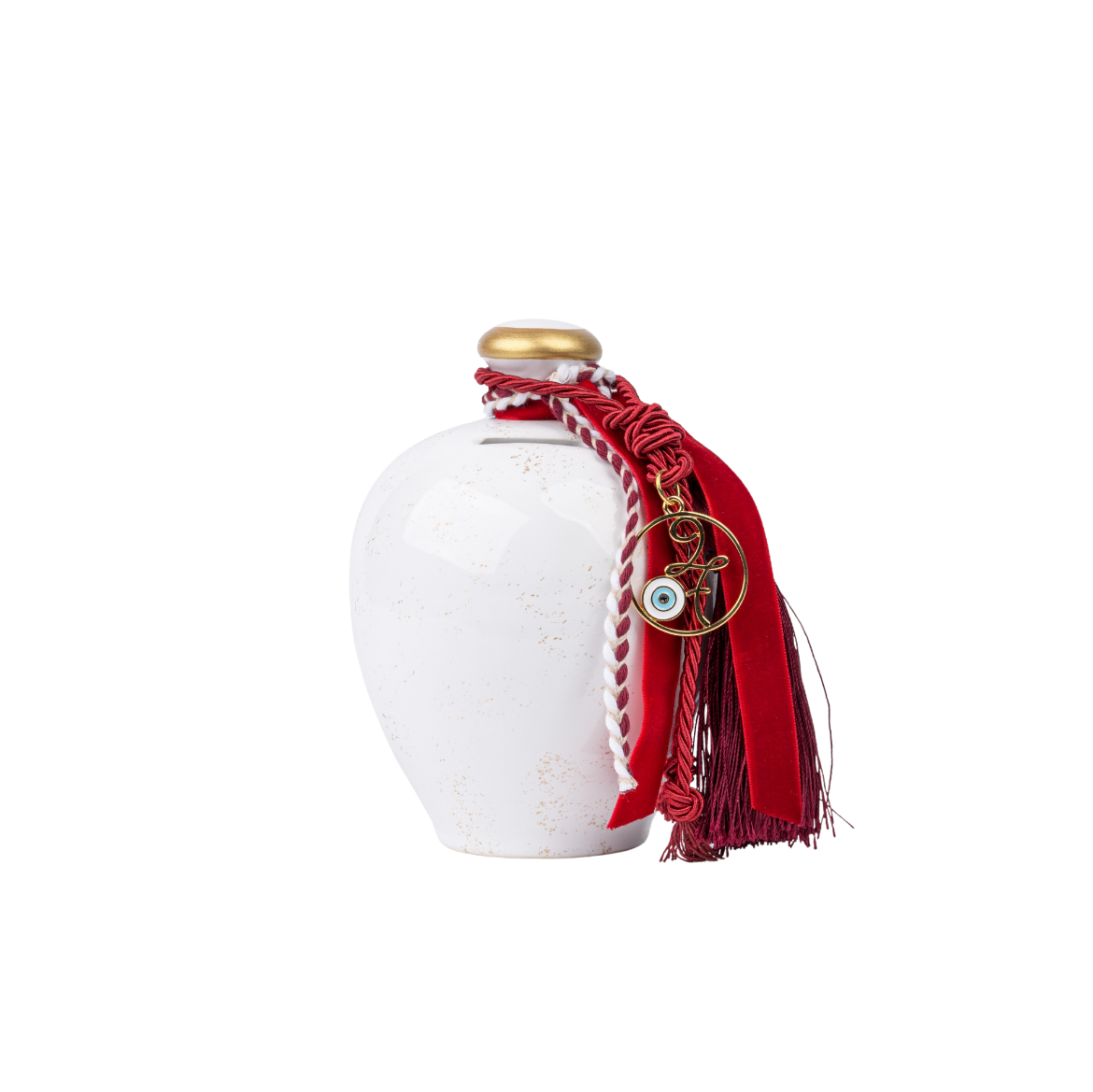 Picture of Burgundy ceramic money box gouri 2027